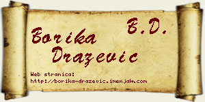 Borika Dražević vizit kartica
